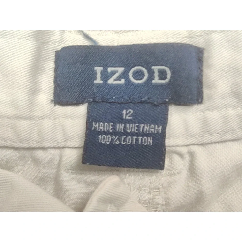 IZOD Cargo Shorts Boys Size 12 Khaki Cargo Shorts Chino